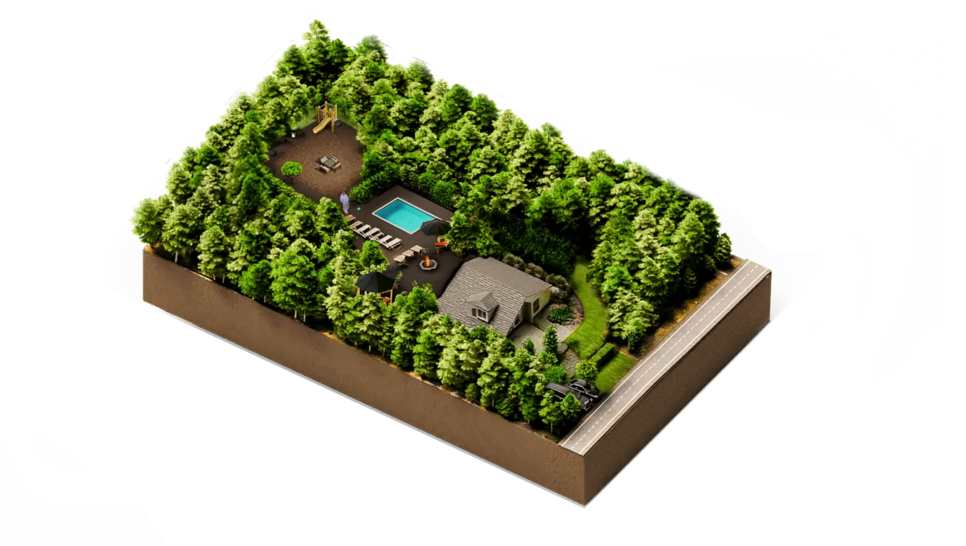 3D rendering of Maison