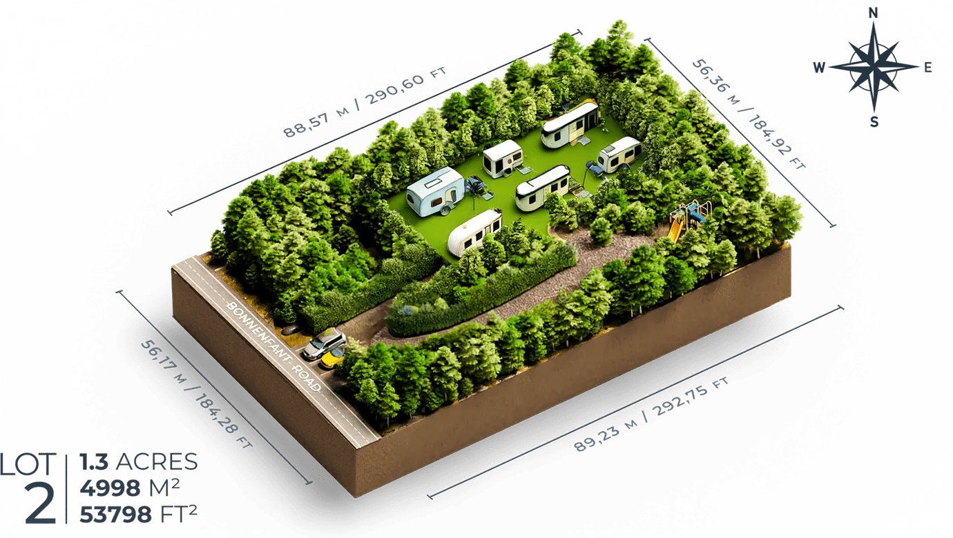 3D rendering of RV Park