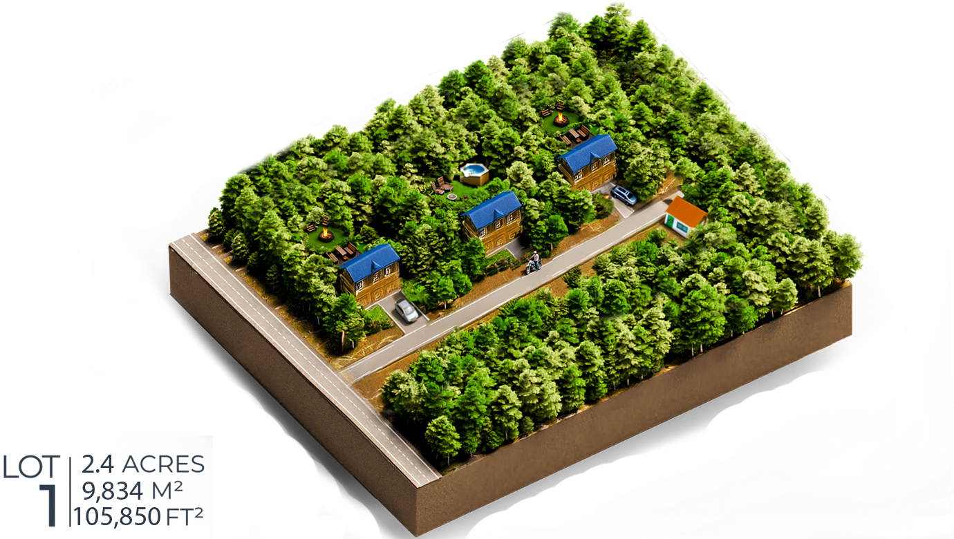 3D rendering of Villas